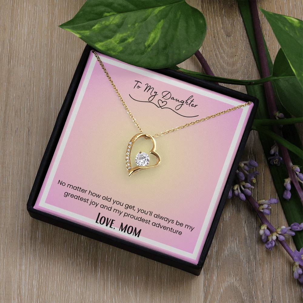 To My Daughter, From Mom Forever Love Necklace