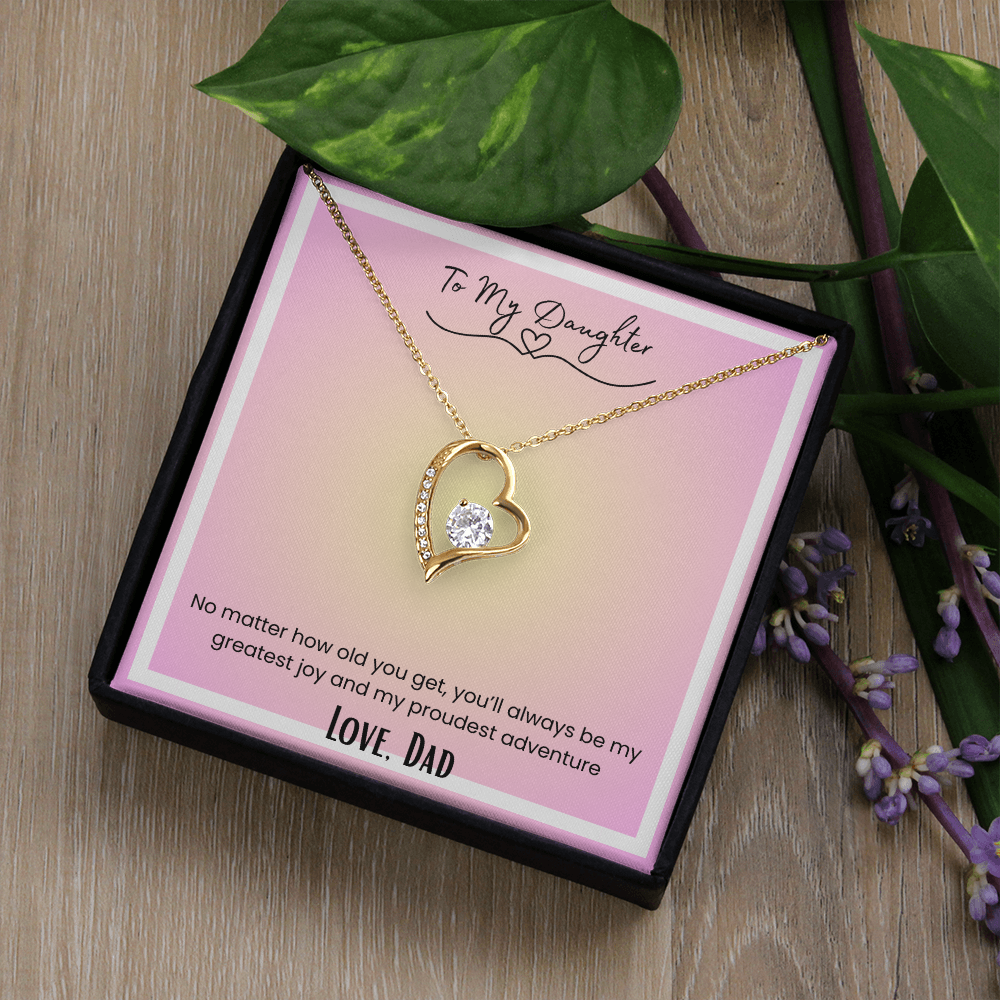 To My Daughter, From Dad Forever Love Necklace