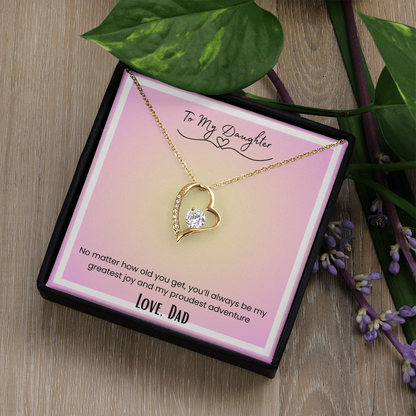 To My Daughter, From Dad Forever Love Necklace