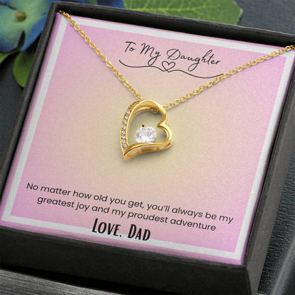To My Daughter, From Dad Forever Love Necklace
